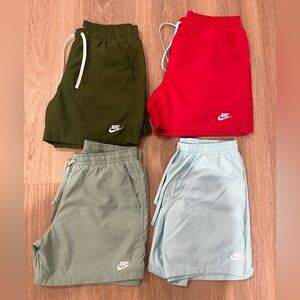 4 Pairs - Mens Nike Club Woven Flow Shorts 5”
